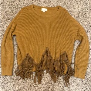 Yellow Fringe Sweater